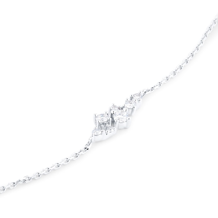 Goldsmiths 9ct White Gold 0.15ct Diamond Scatter Bracelet