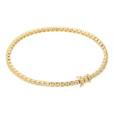 Goldsmiths 9ct Yellow Gold 1.50cttw Diamond Bracelet