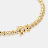 Goldsmiths 9ct Yellow Gold 1.50cttw Diamond Bracelet