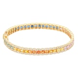 Mappin & Webb 18ct Yellow Gold Sapphire & Diamond Rainbow Bracelet