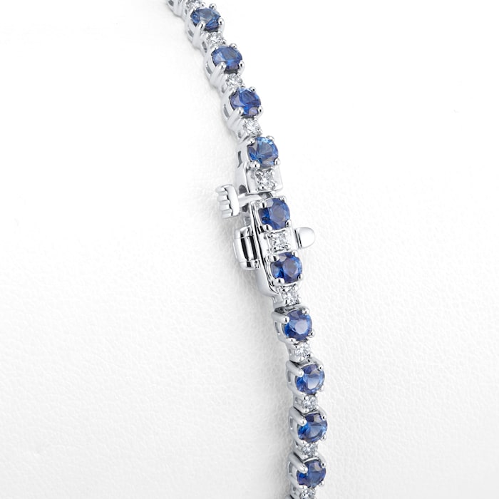 Mappin & Webb 18ct White Gold Sapphire & Diamond Bracelet