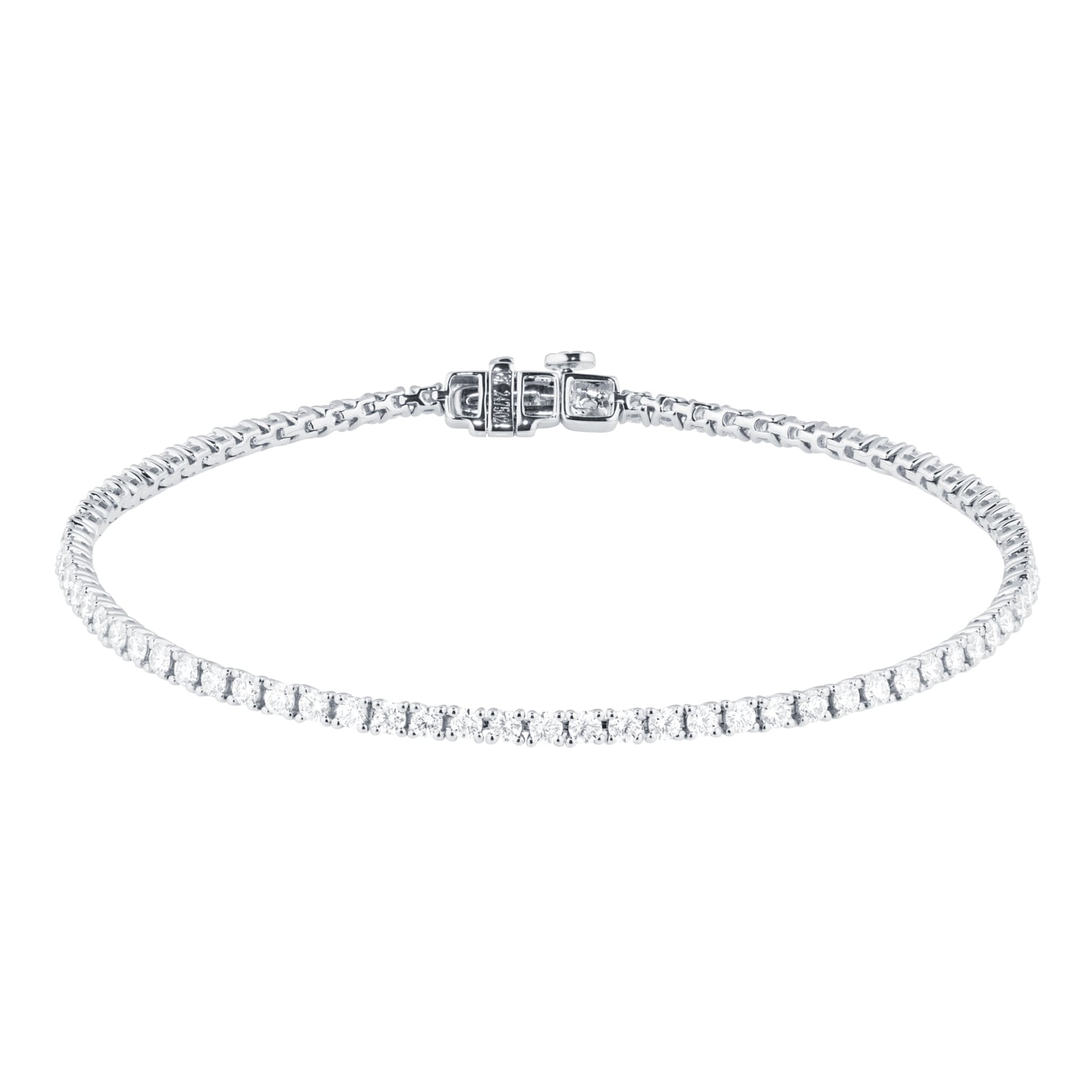 18ct White Gold 2cttw Diamond Tennis Bracelet image