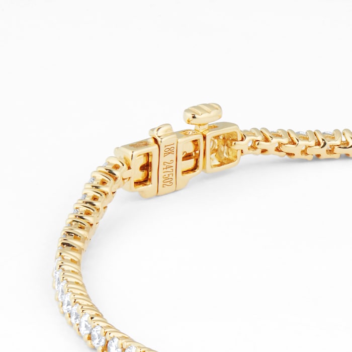 Mappin & Webb 18ct Yellow Gold 2cttw Diamond Tennis Bracelet