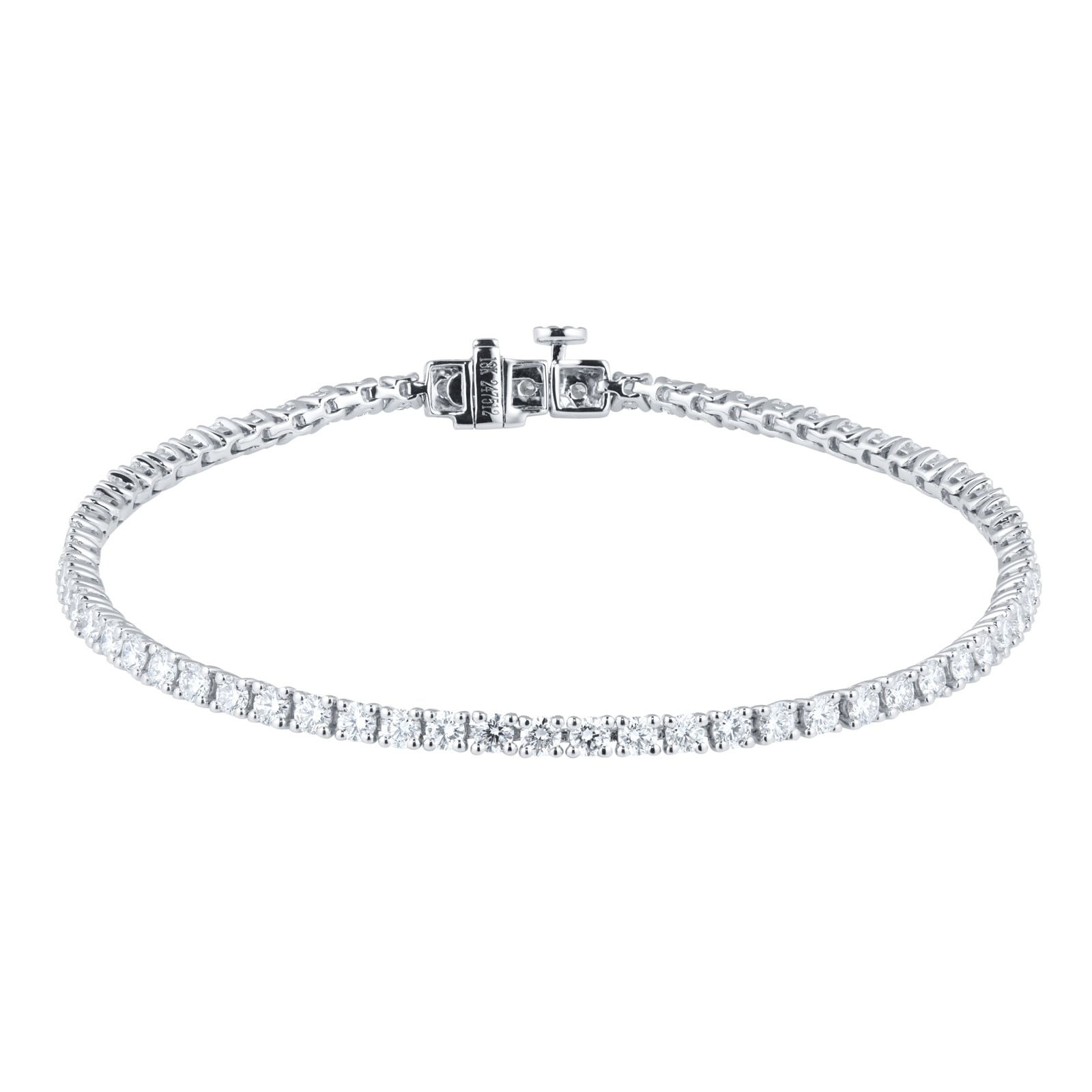 18ct White Gold 3cttw Diamond Tennis Bracelet