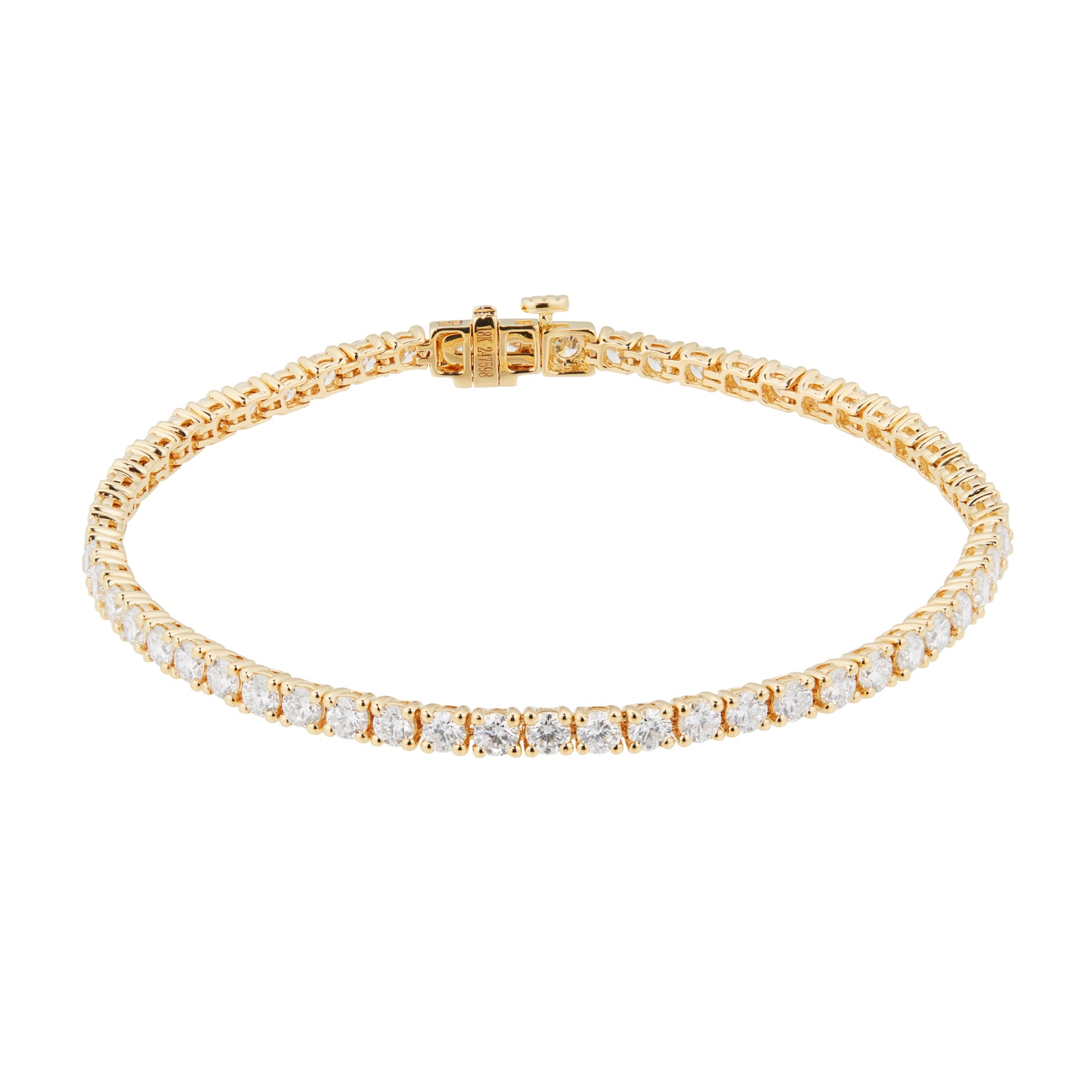 18ct Yellow Gold 5cttw Diamond Tennis Bracelet image