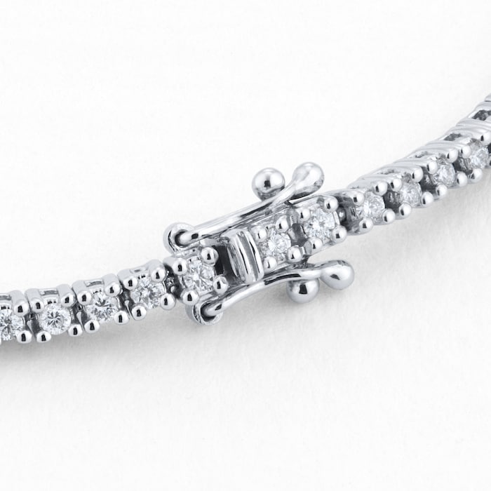 Goldsmiths 18ct White Gold 1ct Diamond Line Bracelet