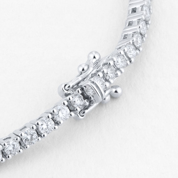 Goldsmiths 18ct White Gold 2.00cttw Diamond Line Bracelet