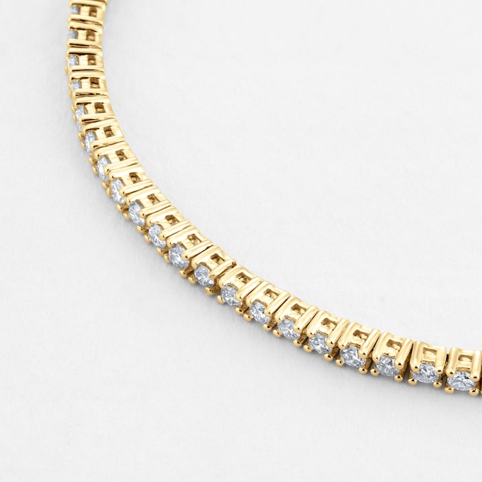 Goldsmiths 18ct Yellow Gold 2.00cttw Diamond Line Bracelet