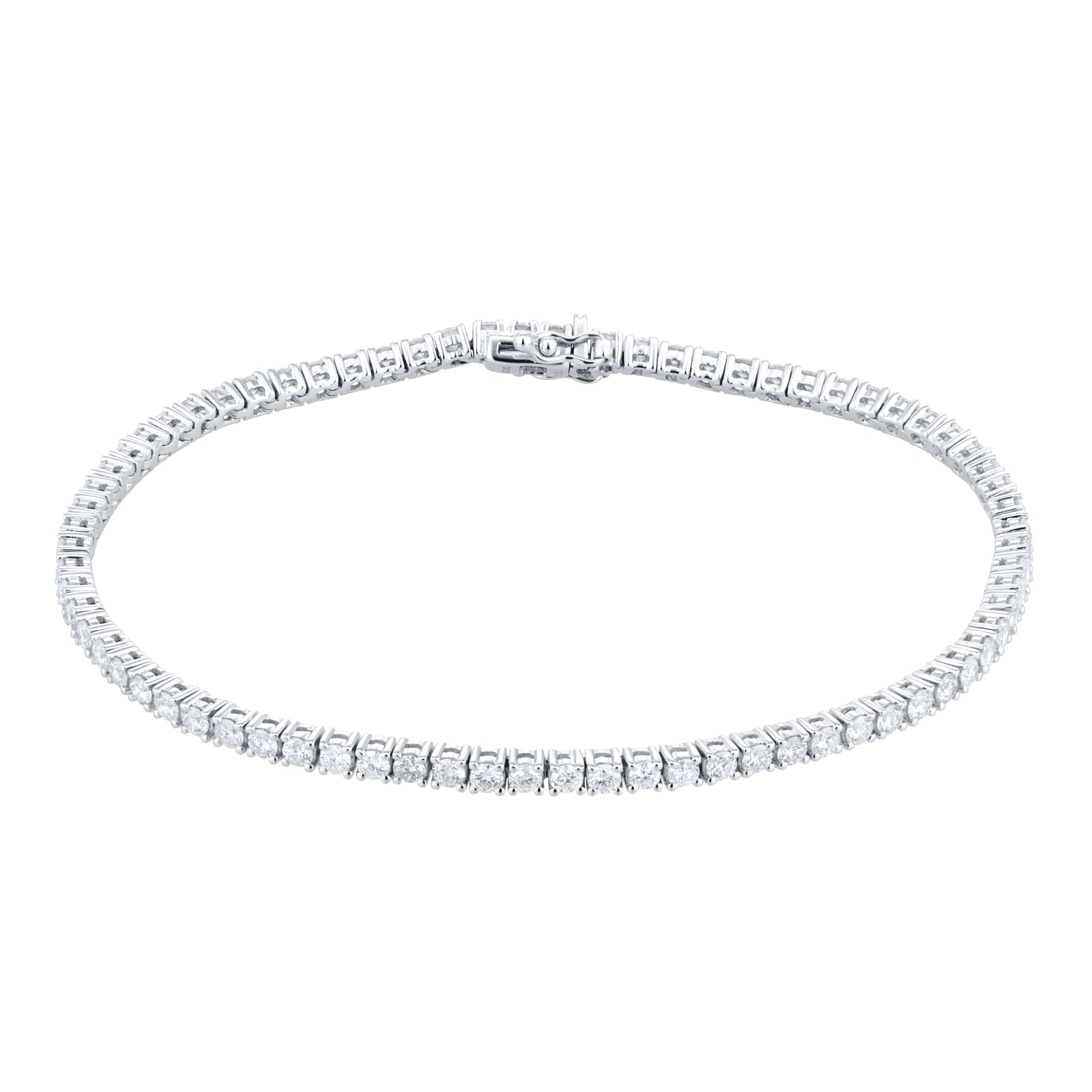 18ct White Gold 3.00cttw Diamond Line Bracelet