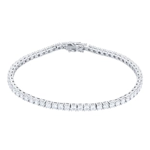 Goldsmiths 18ct White Gold 5.00cttw Diamond Line Bracelet