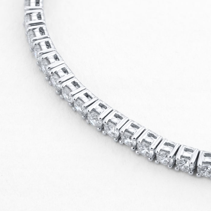 Goldsmiths 18ct White Gold 5.00cttw Diamond Line Bracelet