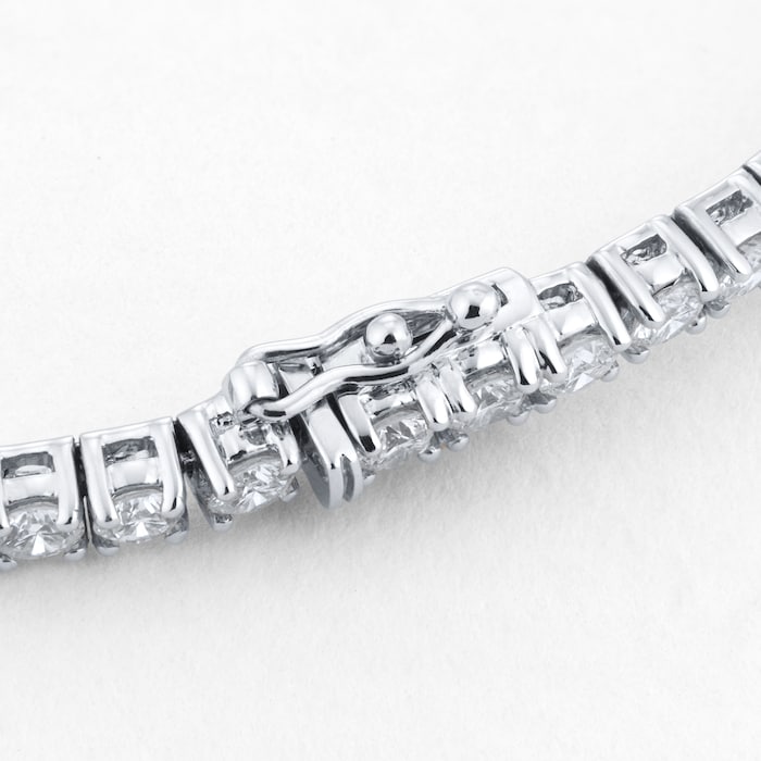 Goldsmiths 18ct White Gold 5.00cttw Diamond Line Bracelet