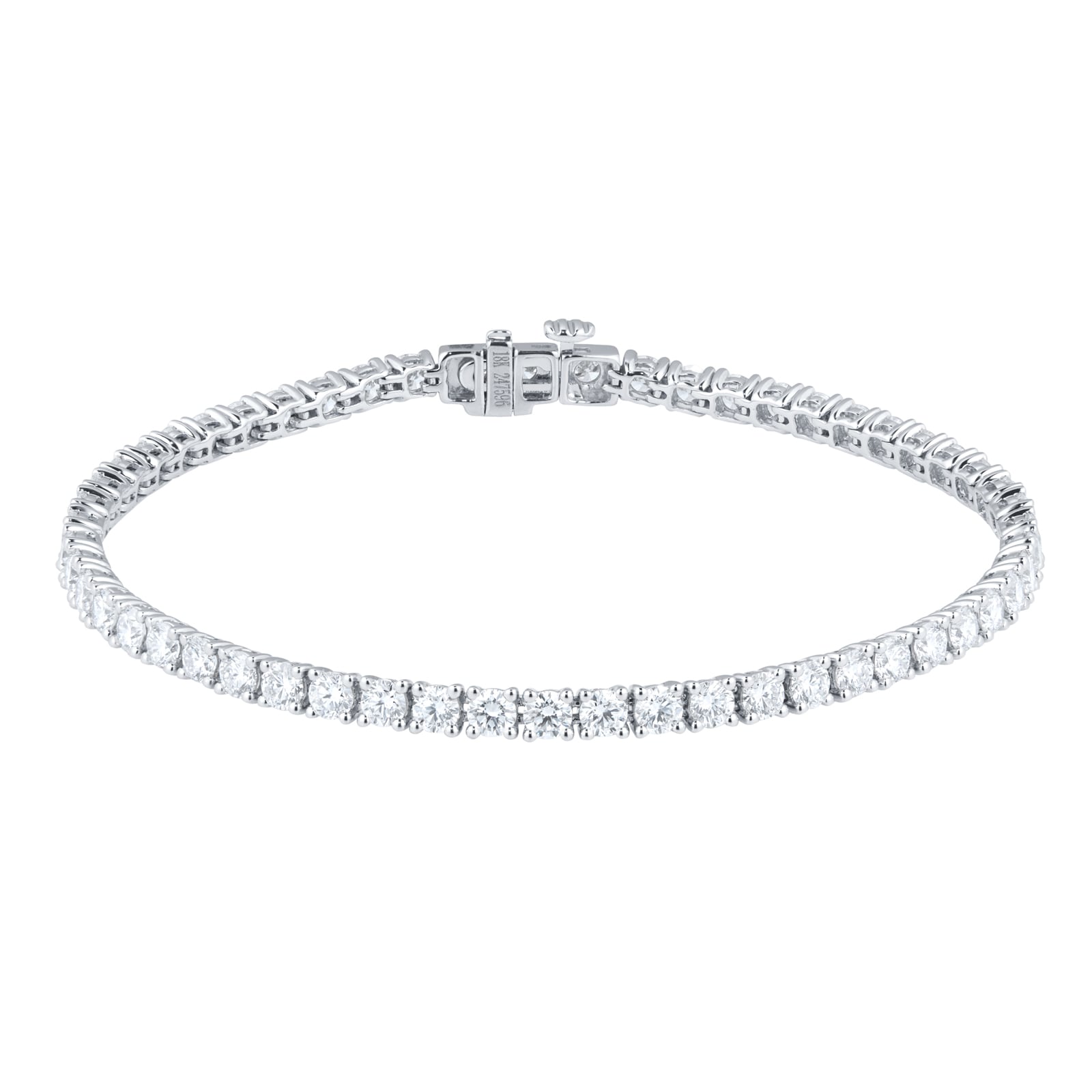 18ct White Gold 5cttw Diamond Tennis Bracelet image