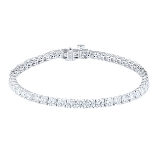 Mappin & Webb 18ct White Gold 8cttw Diamond Tennis Bracelet