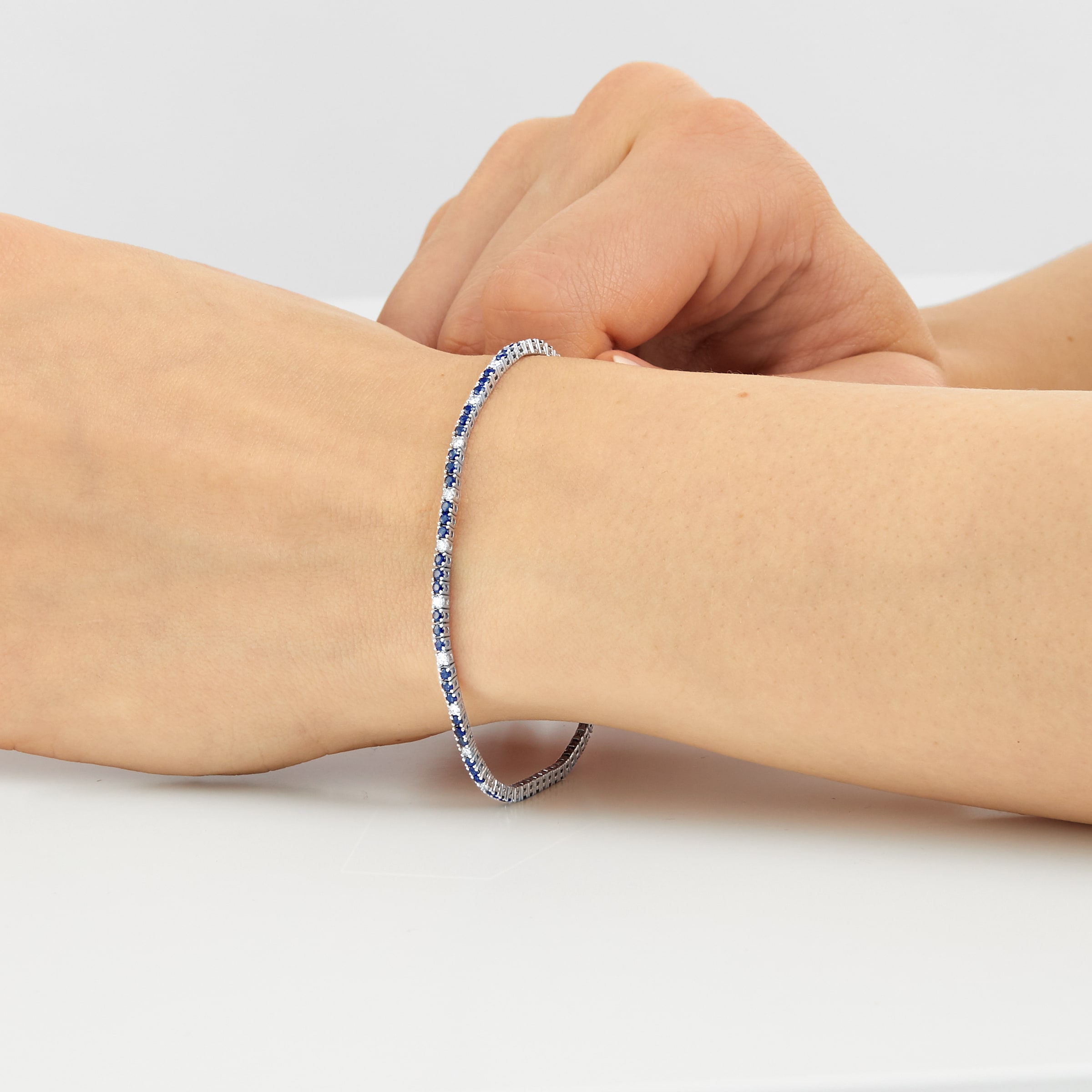 Sapphire and diamond sale bracelet uk