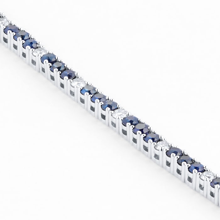 Goldsmiths 18ct White Gold Sapphire & Diamond Bracelet