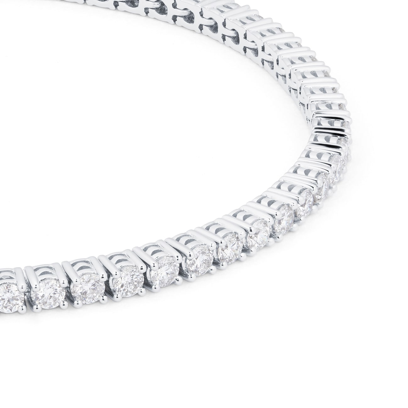 Mappin & Webb 18ct White Gold 3cttw Diamond Line Bracelet