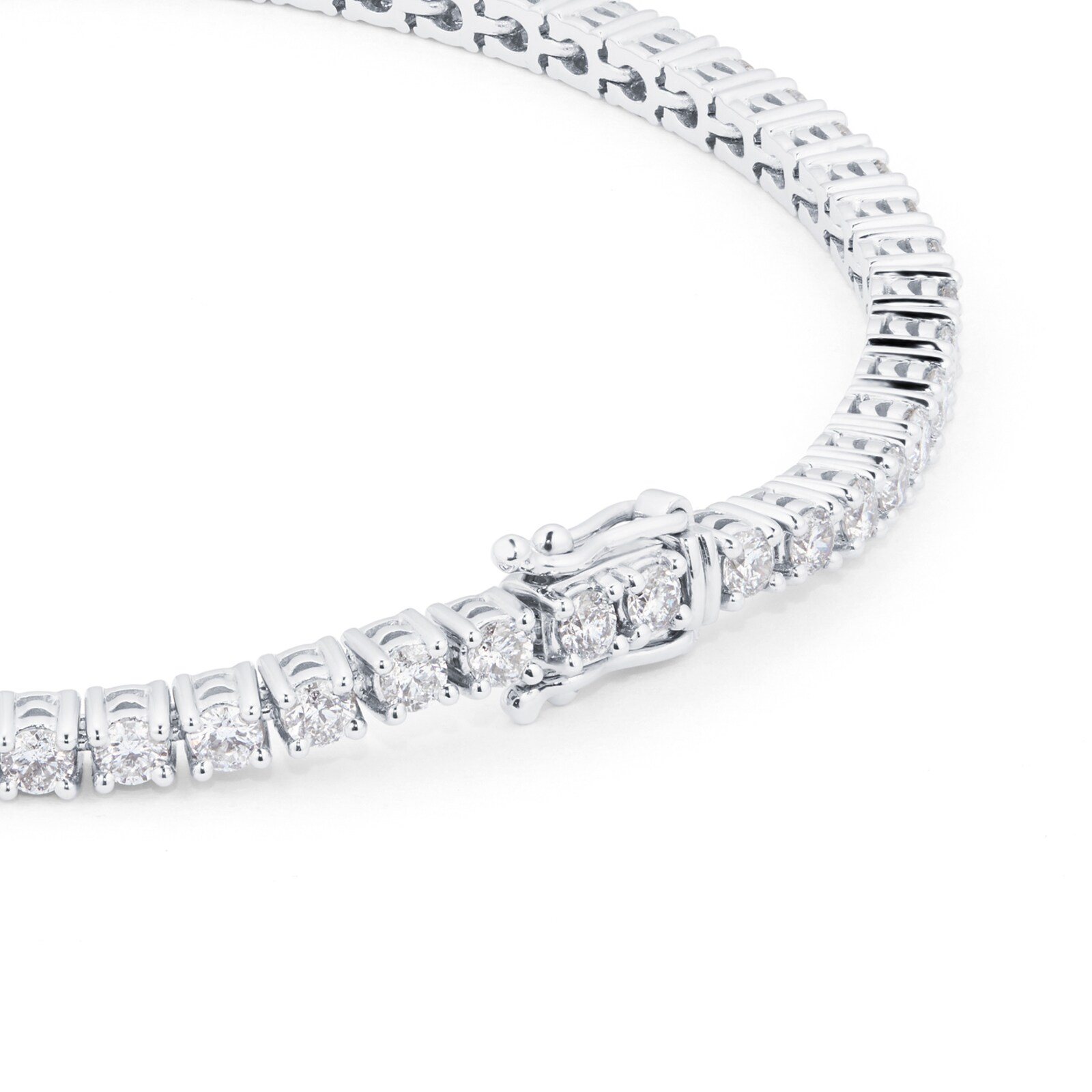 Mappin & Webb 18ct White Gold 3cttw Diamond Line Bracelet