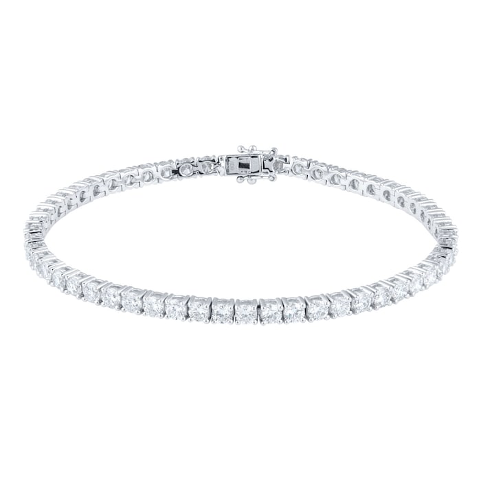 Goldsmiths 18ct White Gold 7.00ct Diamond Line Bracelet