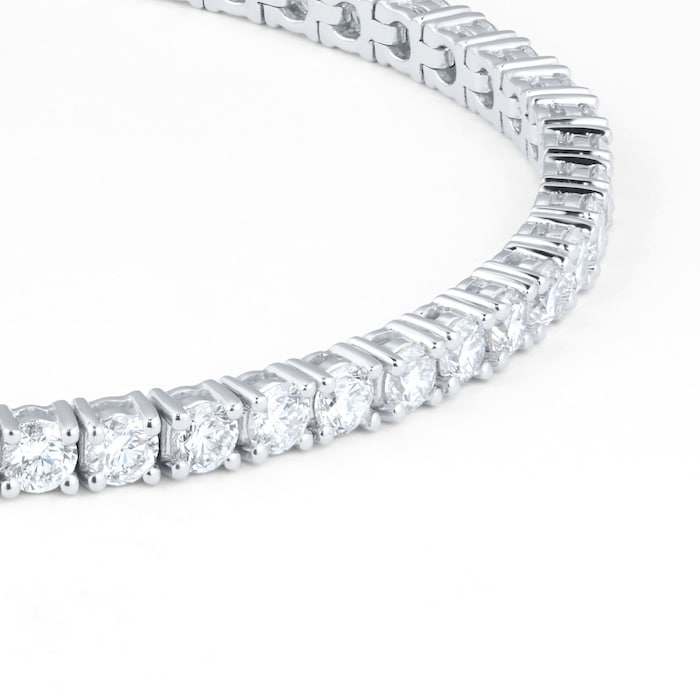 Goldsmiths 18ct White Gold 7.00ct Diamond Line Bracelet