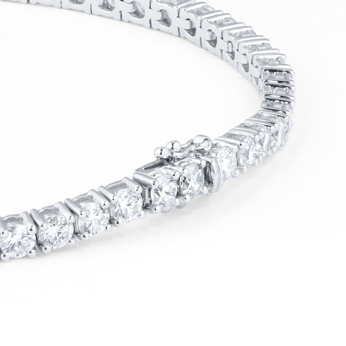 Goldsmiths 18ct White Gold 7.00ct Diamond Line Bracelet