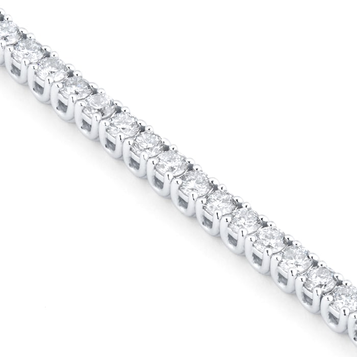 Goldsmiths 9ct White Gold 3.00cttw Diamond Line Bracelet