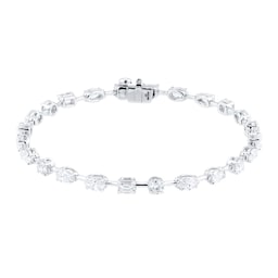 12110986 - 18ct White Gold 5.87cttw Diamond Fancy Shape Bar Bracelet