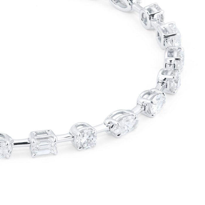 Mappin & Webb 18ct White Gold 5.87cttw Diamond Fancy Shape Bar Bracelet
