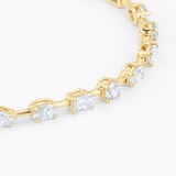 Mappin & Webb 18ct Yellow Gold 5.87cttw Diamond Fancy Shape Bar Bracelet