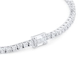 Mappin & Webb 18ct White Gold 2.60cttw Emerald Cut  Diamond Bracelet