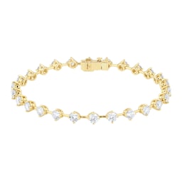 12110992 - 18ct Yellow Gold 5.05cttw Diamond Bar Set Bracelet