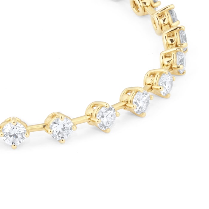 Mappin & Webb 18ct Yellow Gold 5.05cttw Diamond Bar Set Bracelet