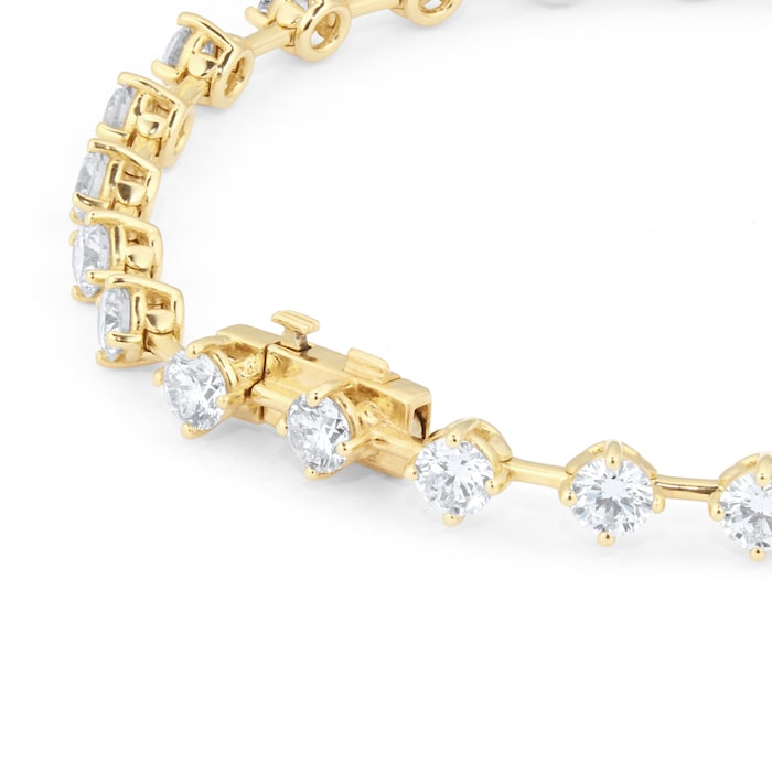 Mappin & Webb 18ct Yellow Gold 5.05cttw Diamond Bar Set Bracelet