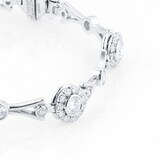 Mappin & Webb 18ct White Gold 3.47cttw Brilliant Cut Halo Diamond Bracelet