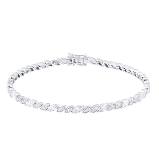 Mappin & Webb Vinea 18ct White Gold 3cttw Diamond Set Line Bracelet