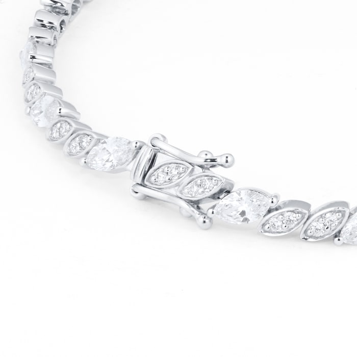 Mappin & Webb Vinea 18ct White Gold 3cttw Diamond Set Line Bracelet