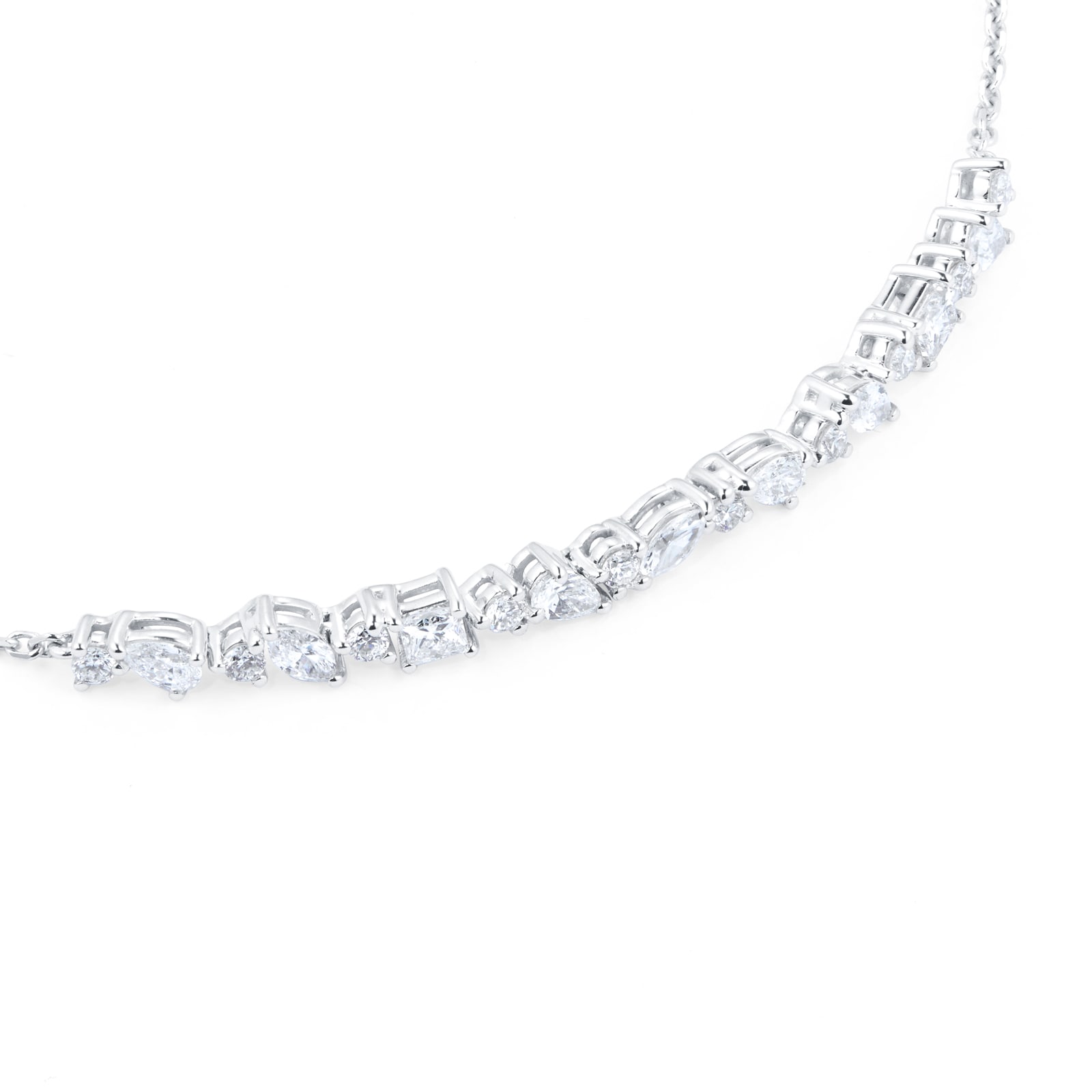 Mappin & Webb Riveret 18ct White Gold 1.00cttw Mixed Cut Diamond Bracelet Mappin & Webb Riveret 18ct White Gold 1.00cttw Mixed Cut Diamond Bracelet