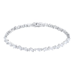 Mappin & Webb 18ct White Gold 3.60cttw Mixed Cut Diamond Bracelet