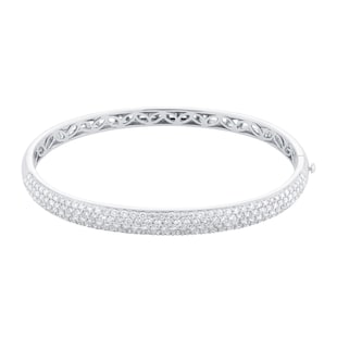 Mappin & Webb 18ct White Gold 2.5cttw Diamond Pave Bangle