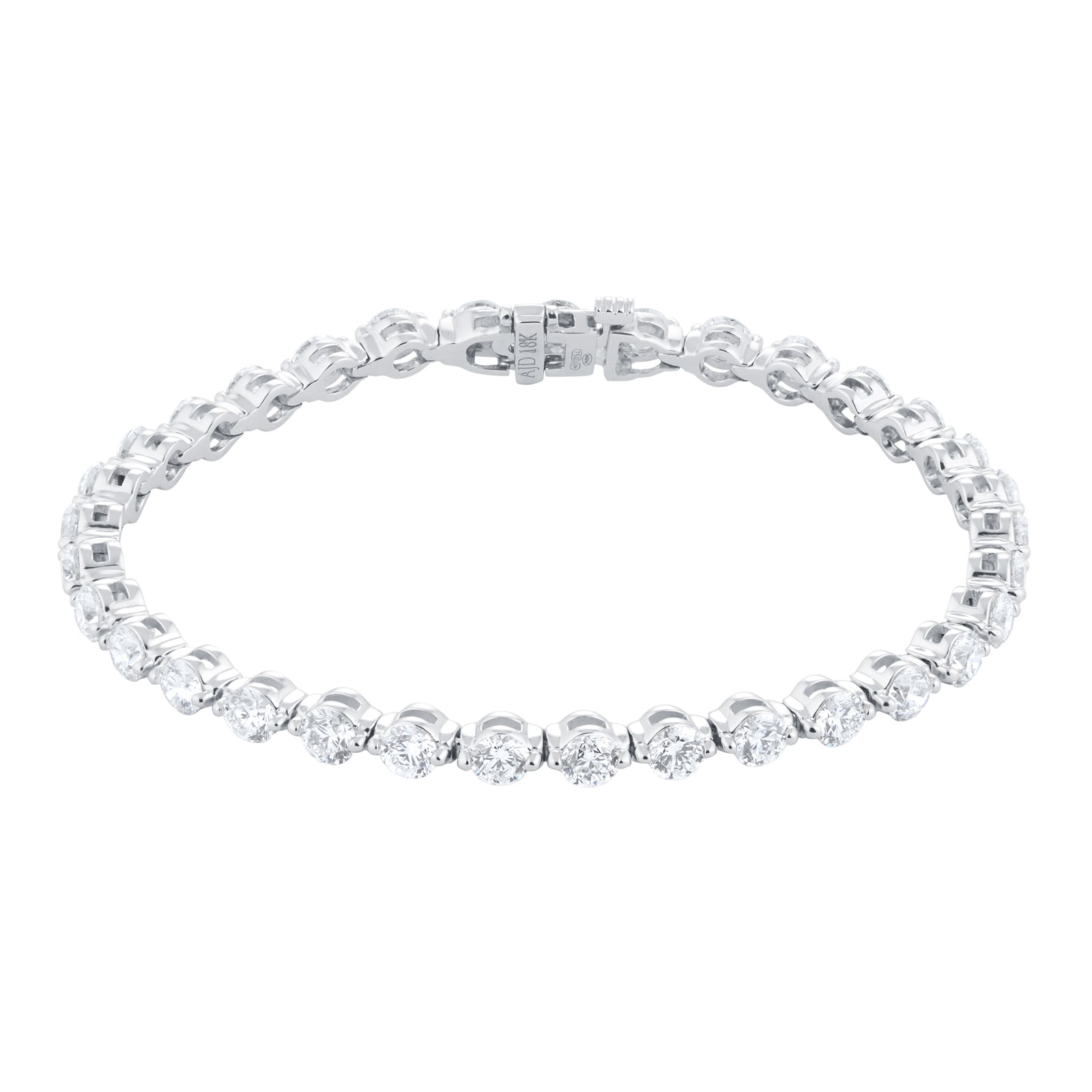 Mappin & Webb 18ct White Gold 7.09cttw Brilliant Cut Diamond Line ...