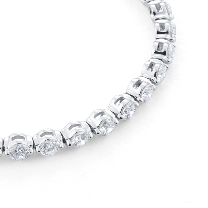 Mappin & Webb 18ct White Gold 7.09cttw Brilliant Cut Diamond Line Bracelet