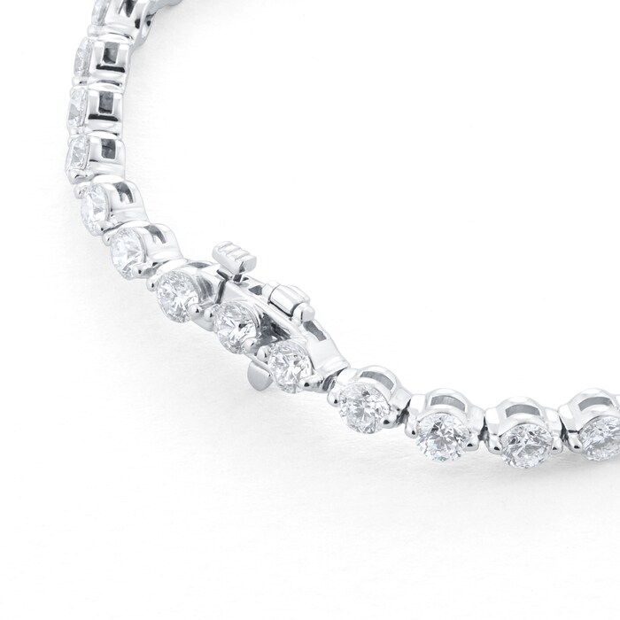 Mappin & Webb 18ct White Gold 7.09cttw Brilliant Cut Diamond Line Bracelet