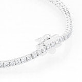 Goldsmiths 18ct White Gold 4cttw Graduated Diamond Line Bracelet