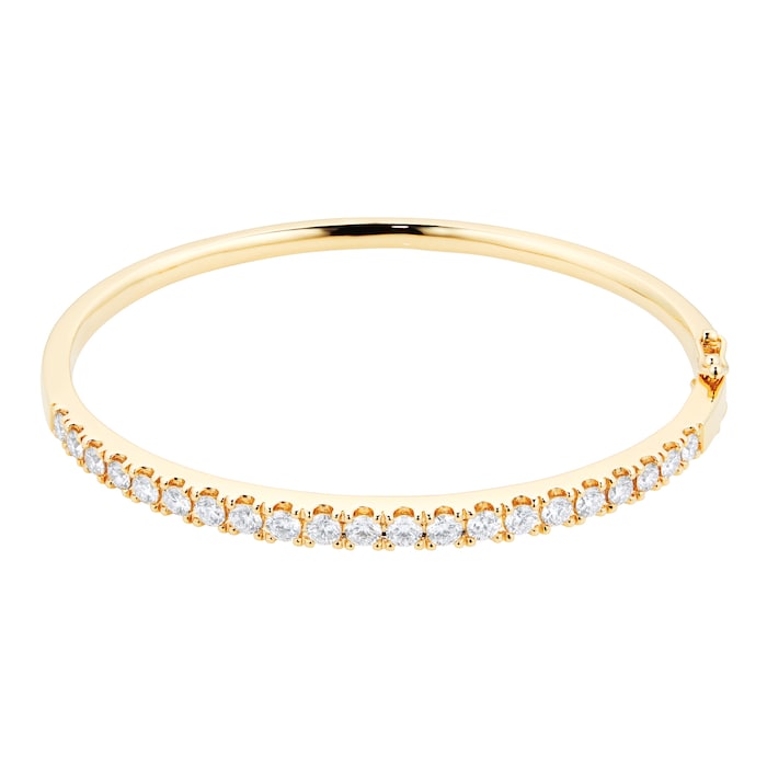 Goldsmiths 18ct Yellow Gold 2.50cttw Diamond Bangle