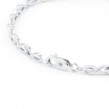 Goldsmiths 9ct White Gold 0.50ct Diamond Cluster Bracelet