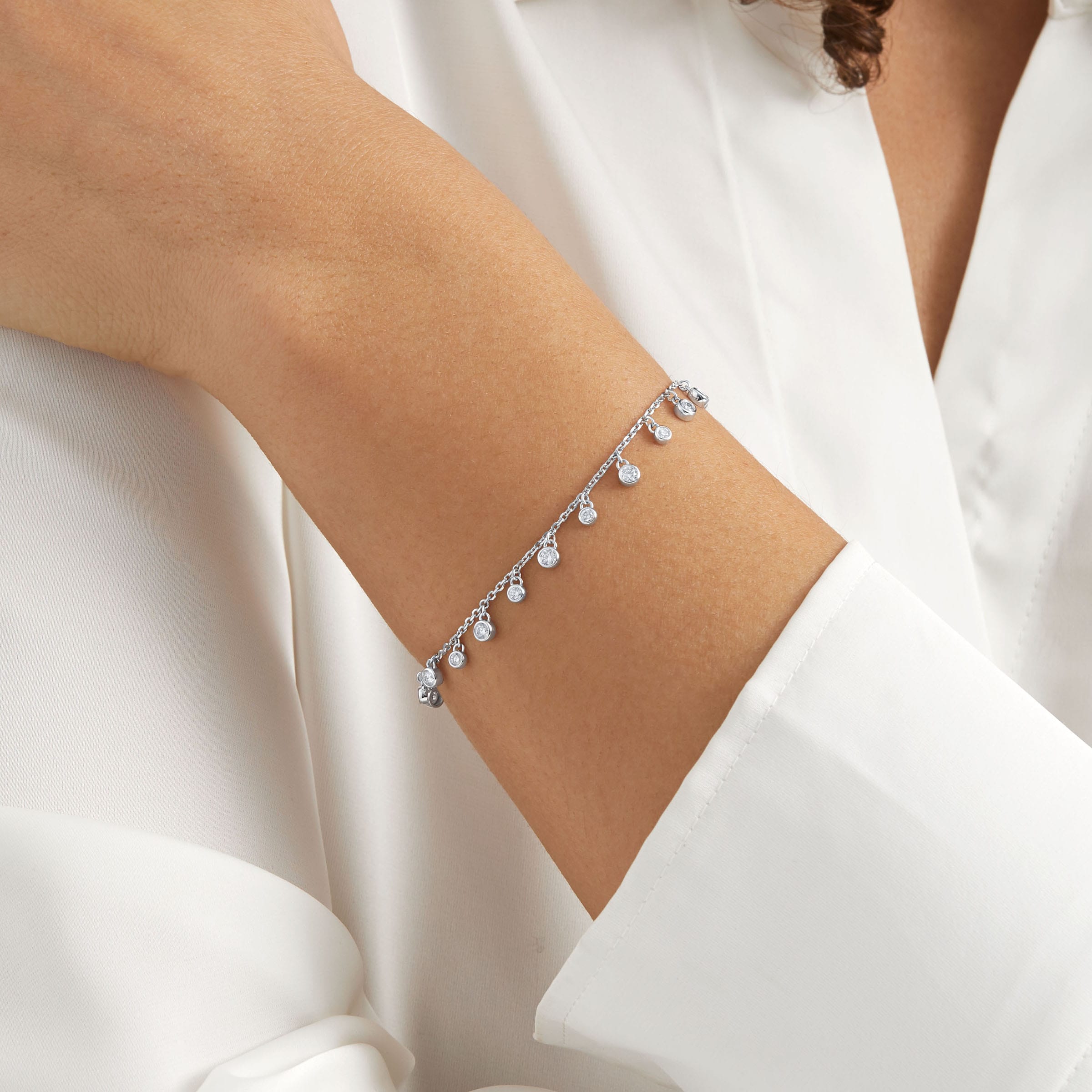 Mappin & Webb Gossamer 18ct White Gold 1.20cttw Diamond Bracelet
