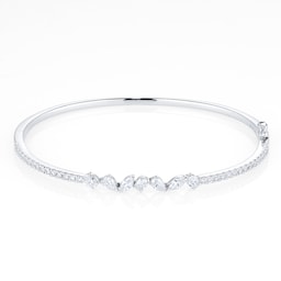 12111062 - Riveret 18ct White Gold 1.30cttw Diamond Bangle