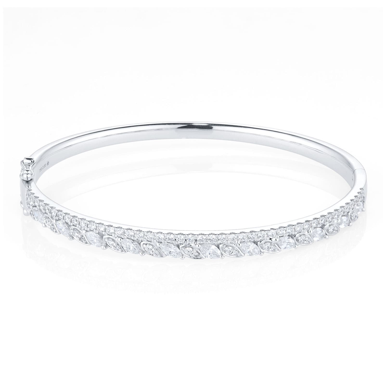 Vinea 18ct White Gold 2.00cttw Diamond Bangle image