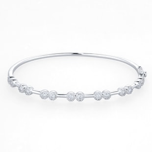 Mappin & Webb Masquerade 18ct White Gold 1.00cttw Diamond Bangle