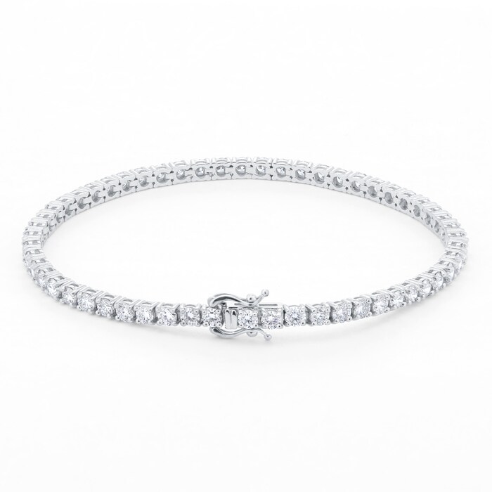 Mappin & Webb 18ct White Gold 5.00cttw Diamond Line Bracelet